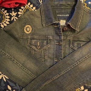 From Marices crop blue Jean jacket